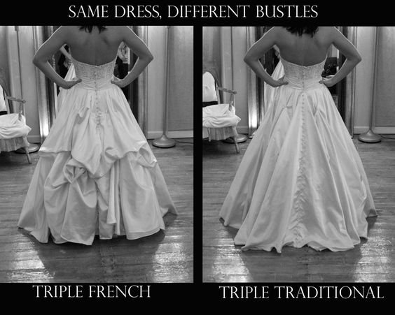 french bustle ball gown